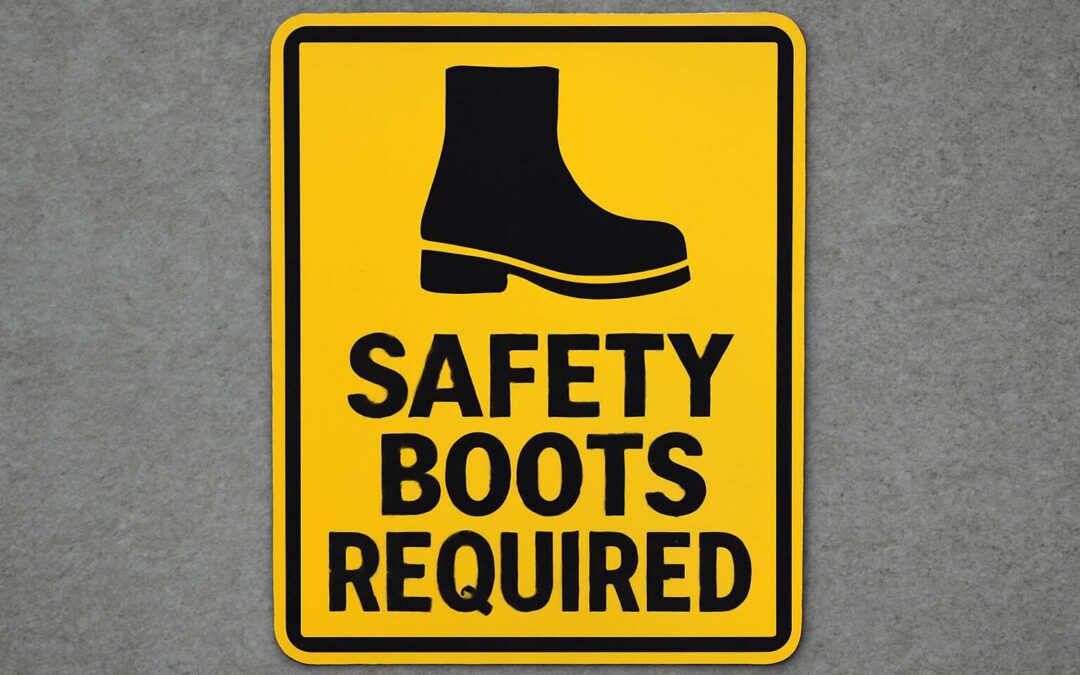 Spot the safety boot sign: essential clues for safer worksites