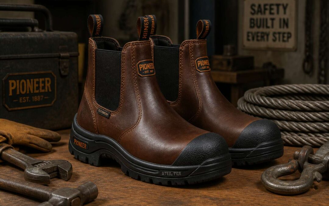 Pioneer Chelsea Safety Boots offer durable protection with classic style.