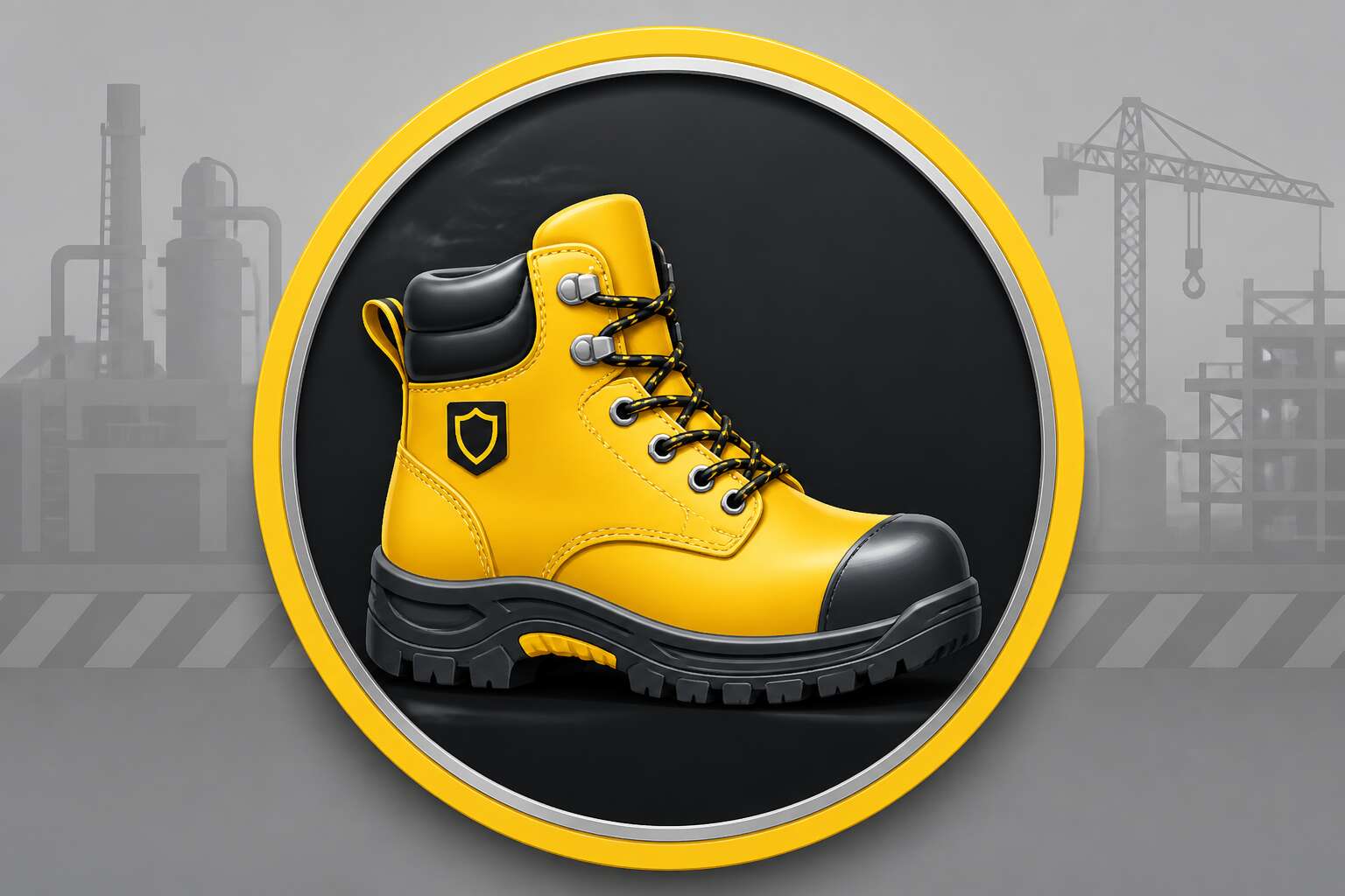 safety boot vector sign