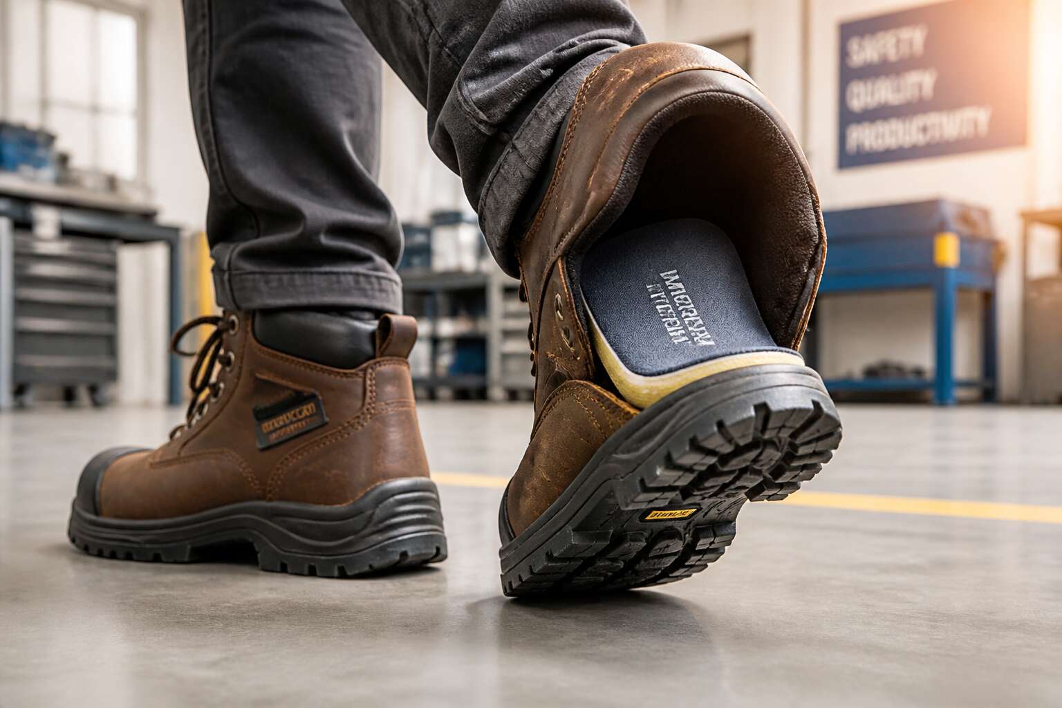 safety boots with memory foam
